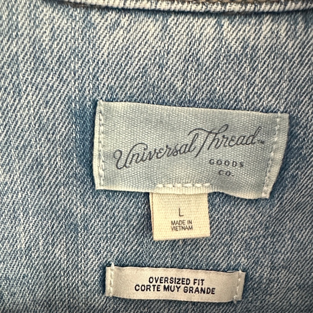 Universal Thread Washed Blue Button Down Shirt - image 2